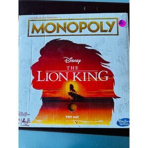 Disney The Lion King Edition Monopoly Family Board Game New Open Box.